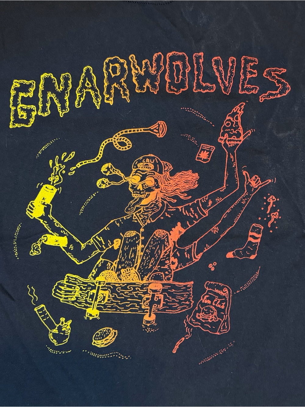 Gnarwolves Band Tee Black Punk Rock Skate Punk Graphic T-Shirt Adult Medium - Picture 3 of 5